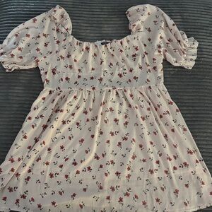 White & Flower Dress